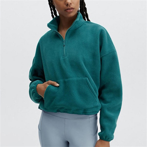 Sudadera de manga larga con forro Polar y cremallera para mujer, jersey de corte clásico, novedad de <span class=keywords><strong>2022</strong></span> - Product Image 3