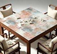 Table de Mahjong Moderne de Luxe Personnalisée avec un Design Durable en Cristal pour les Jeux de Casino et le Divertissement au Poker
