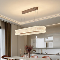 Lustre moderne en acrylique LED de luxe léger avec lumière tricolore et contrôle intelligent Mi Home pour salon et salle à manger