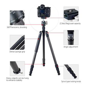 Trípode de disparo de fibra de carbono para caza mini trípode de cámara con cabeza de bola para cámaras <span class=keywords><strong>Nikon</strong></span> Canon Sony - Product Image 2