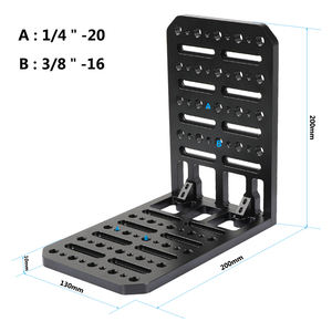 Camvate แผ่นชีสคู่รูปตัว L แพลตฟอร์มการขยาย1/4 "3/8" รูเกลียวกล้องถ่ายวิดีโอ/ARRI 12 "แผ่นประกบ - Product Image 4