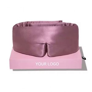 หน้ากากปิดตาไหมแท้ 100% ปิดเต็มใบหน้า 3 มิติ ลายปักโลโก้ Mulberry พร้อมกล่องของขวัญ สำหรับเดินทางและใช้ในบ้าน - Product Image 1