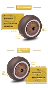 50mm Schwarzes Eisen-Lenkrollenrad - Sanftes Rollen, Verschleißfest, Lange Lebensdauer, Stabile Leistung - Product Image 3