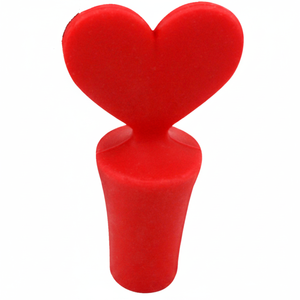 Tappo in Silicone a forma di cuore in acciaio inossidabile in metallo formato personalizzato accessori per vino natale scatola di tappo decorativo per bottiglia 192 - Product Image 2
