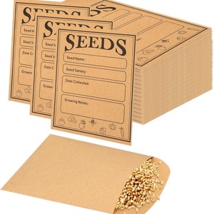 雅潔千匯種子シリーズ レトロ風 クロスボーダー ミニ封筒 エコフレンドリー クラフト紙袋 10x6cm 人気販売中 ハングタグ - Product Image 2