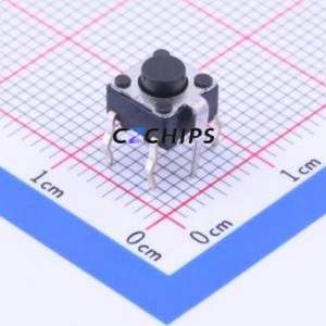 SKHHPKA010 Tactile Switch Through hole Component (THT),6x6mm Switch Single Pole Single Throw Round Button Through Hole 6mm - Product Image 1