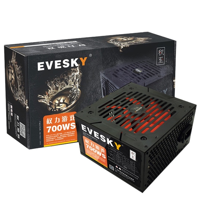 For EVESKY up to 700WS Computer Power Supply, Desktop Host Power Supply Rated About 500W Dual 6pin Graphics Card Power Supply