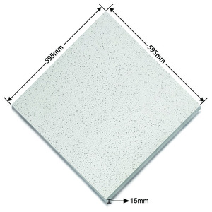 Plaques de <span class=keywords><strong>plafond</strong></span> en fibres minérales Kente 2x2 modernes, carrées, sans <span class=keywords><strong>amiante</strong></span>, anti-affaissement, pour bâtiments de bureaux - Product Image 2