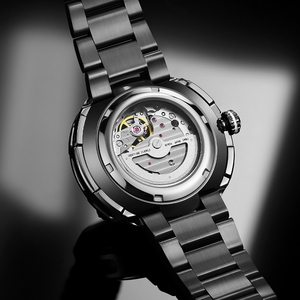 Reloj Mecánico Unisex de Alta Gama con Diseño Hueco de Acero Inoxidable, Estilo Creativo con Elementos de Llanta de Bicicleta - Product Image 3