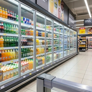 Vitrina Refrigerada Vertical Comercial con Puerta de Vidrio Remota para Supermercado - Product Image 1