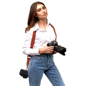 Sangle d'épaule en cuir OEM réglable de 3,8 cm de large pour appareils photo reflex numériques, utilisation en extérieur - Product Image 2