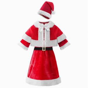 Disfraz de Papá Noel de Fábrica Original, Tejido de Felpa Cálido, Unisex, Ajuste Holgado, para Fiestas Navideñas - Product Image 1
