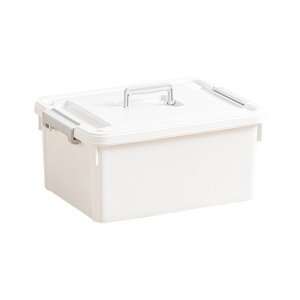 Caja de Almacenamiento de Plástico Rectangular con Asa, Organizador de Juguetes con Tapa, Almacenamiento de Aperitivos para Coche o Escritorio 6351 - Product Image 1