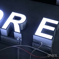 Prix d'usine en gros, lettres lumineuses 3D LED sur mesure, enseigne à lettres lumineuses étanche IP65 pour les entreprises automobiles et les parcs