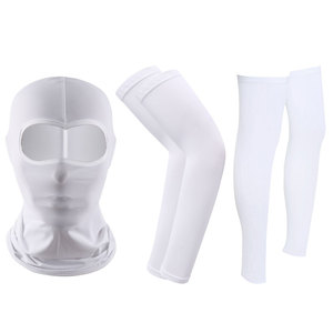 Unisex Full Face Sun Protection Mask Leg Covers Outdoor Cycling Set UV Protection Solid Color Adult Size - Product Image 3