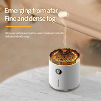 Humidificador Volcán con Luz Nocturna de 7 Colores, Atomización Ultrasónica Silenciosa, Humidificador Evaporativo de Aceites Esenciales