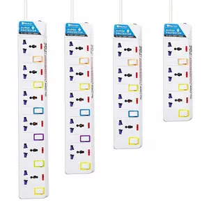 Marken Brand 3 4 5 6 Way Power Board Strip Electrical Extension Cable Socket with Individual Switch for Sri Lanka India Pakistan