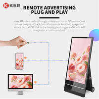 Kiosco de Señalización Digital LCD Android Portátil de 32 Pulgadas para Publicidad Exterior en Centros Comerciales, Pantalla de Bienvenida con SDK