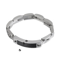 Pulsera de urna conmemorativa de acero inoxidable, pulsera de recuerdo de cenizas de cremación de fibra de carbono