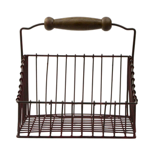 Cesta de alambre de metal de almacenamiento de alta calidad con forro de tela Cesta general de metal Gacie Oaks - Product Image 3