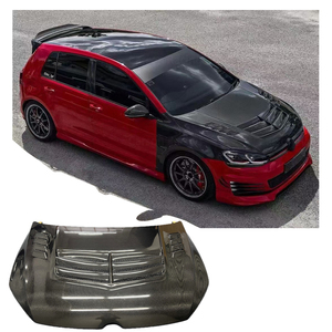Nuovo Cofano in Fibra di Carbonio Stile V per <span class=keywords><strong>Volkswagen</strong></span> <span class=keywords><strong>Golf</strong></span> MK7.5 GTI <span class=keywords><strong>R</strong></span> 2014-2019, Viti a Sgancio Rapido - Product Image 1