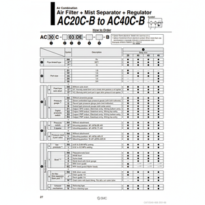 SMC Pneumatics Air Combinaison AC30C-02E1-V-B Pièces Pneumatiques - Product Image 1