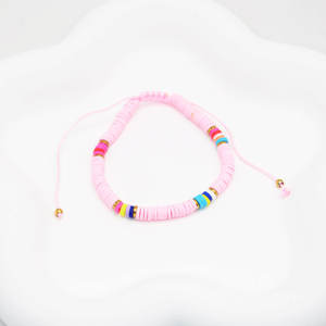 בוהו שיק קשת פולימר צמיד עבור נשים, גברים, עם שרשרת תואמת, עיצוב קשר לחליפים, מתנה תכשיטים משב הקיץ. - Product Image 4