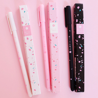 Vente en gros de promotion scolaire écologique Étudiants écrivant Kawaii Sakura Gel encre noire belle jolie fleur stylo logo cadeau personnalisé
