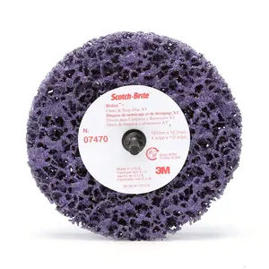 Scotch Brite 07470 Clean and Strip XT Disc Extra Coarse Grit Silicon Carbide Rust and Paint Remove Attachment 4"