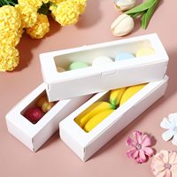 Boîtes à macarons avec fenêtre transparente, petit emballage pour pâtisserie, conteneur pour 6 macarons, chocolats, desserts, cadeau de mariage
