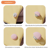 Pinces pour housse de couette pinces de lit en velours de luxe fermoirs de couette en plastique recyclé pinces pour couverture de lit de bébé