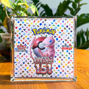 TCG Usine En Gros Japon Aimant Fort Acrylique Japonais Pokemon Cartes Booster Boîte Vitrine Avec Coins Ronds - Product Image 2