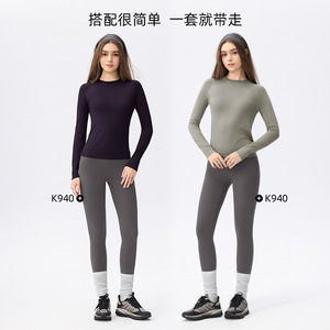 Women's Long Sleeve Yoga Top Crew Neck Solid Color Quick Dry Sweat Wicking For Fitness Running Pilates Training - Product Image 5