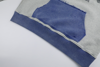 Hoodie Kasual Pria 100% Katun Lembut Polos Street Wear Dengan Cetak Digital Distressed-Pola Solid Grosir Hoodie