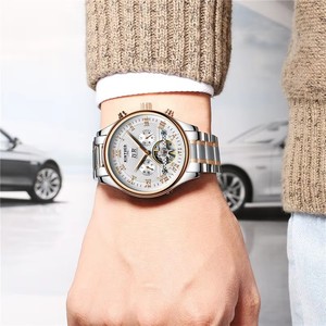 Montre mécanique pour homme KINYUED, étanche 3 ATM, bracelet en acier inoxydable, design double fermoir papillon, calendrier complet, vente en gros - Product Image 6