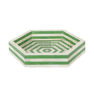 Plateau de service rond en bois artisanal, design Art Déco, organisateur de table multifonctionnel de luxe pour la décoration de la maison, cadeau - Product Image 1