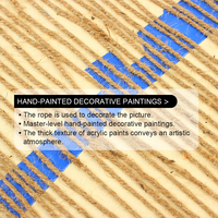 Art mural moderne peint à la main, pétales colorés abstraits sur toile, peinture à l’huile texturée pour salon