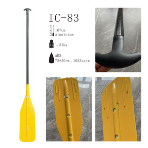 Yeni varış açık Kayak kürek su sporları plastik PP bıçak 1-Piece sabit uzunluk alüminyum kano kürek - Product Image 2