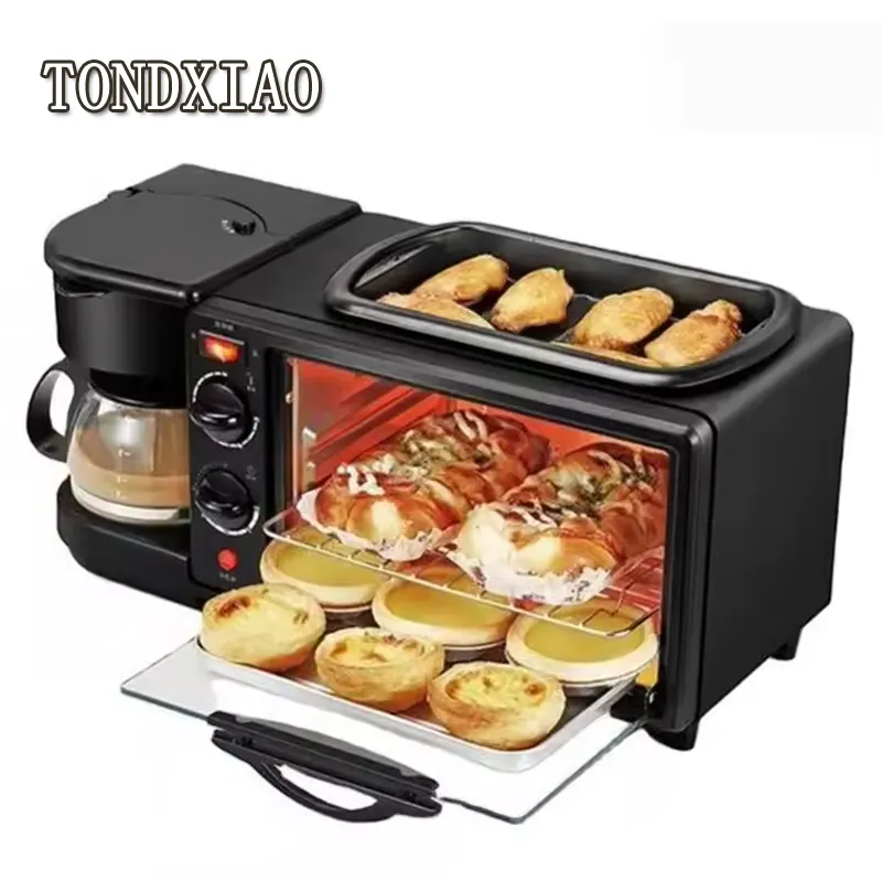 Pabrik baru pembuat sarapan elektrik Oven roti multi-fungsi kontrol sentuh 4 Silice Sandwich toaster tembikar