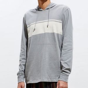 Sweat à capuche à manches longues pour hommes Logo OEM Printemps Décontracté Streetwear Chaîne de poche Bloc de couleur personnalisé Sweat à capuche à manches longues - Product Image 6