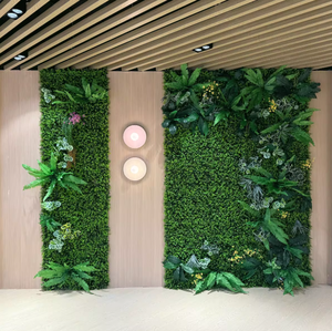 لوحات سياج اصطناعية من الخشب الأخضر، ألواح شجيرات للحدائق العمودية، جدار أخضر بلاستيكي - Product Image 4