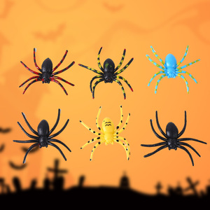Creepy Crew <b>Spiders</b> 6 Pack <b>Plastic</b> Halloween Decorations Outdoor Party Props - Product Image 2