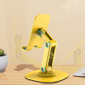 Kakusiga Foldable <b>Table</b> Smartphone Stand Yellow Adjustable <b>Phone</b> Holder for Desk Use - Product Image 3