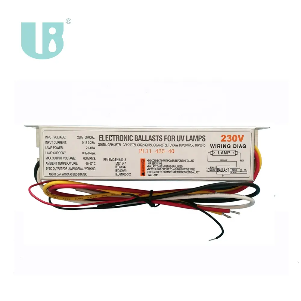 PL11-425-40 electronic ballast with ROHS G36T5L uvc germicidal lamp