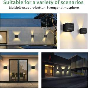 Lámpara Solar de Pared para Exteriores, Impermeable IP65, 2 Colores, Decoración para Jardín, Patio, Valla - Product Image 6