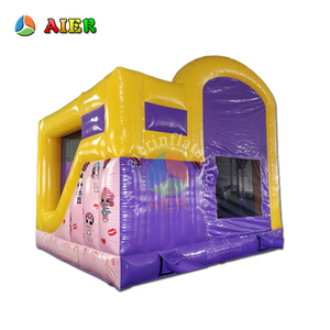 Pequeño Castillo Inflable para Interiores, Mini Castillo Inflable Blanco Usado, Combo <span class=keywords><strong>de</strong></span> Castillo Inflable con Tobogán <span class=keywords><strong>de</strong></span> Agua en Venta - Product Image 1