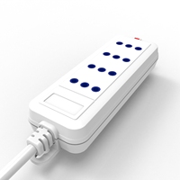 Extension de multiprise à 4 prises en Italie avec prise et interrupteur 16A multi-prises en laiton et cuivre pour prise chilienne 110v/220v