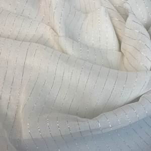 Nouvelle fabrication de tissu georgette de soie froissée, avec tissu métallique en argent, - Product Image 1