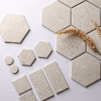 Carreaux de mosaïque hexagonaux mats imprimés par jet d'encre Bluwhale Tile One Stop Supply, carreaux de sol pour piscine, antidérapants
