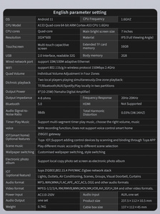 Bảng điều khiển màn hình thông minh Tuya 7 inch, hai vùng điều khiển, 8 loa, nhạc nền, hỗ trợ Google Play, đa chức năng cho gia đình - Product Image 6